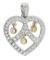 14k White Gold 0.49CTW Diamond Pendant, (I2 /H-I)