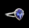 14KT White Gold 2.32 ctw Tanzanite and Diamond Ring