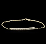 0.55 ctw Diamond Bracelet - 14KT Yellow Gold