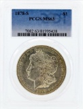 1878-S $1 Morgan Silver Dollar Coin PCGS MS63