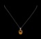 Crayola 8.80 ctw Citrine Pendant With Chain - 14K White Gold