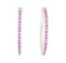 0.95 ctw Pink Sapphire Earrings - 14KT White Gold