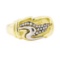0.20 ctw Diamond Ring - 18KT Yellow Gold and Platinum