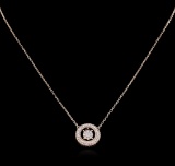 0.64 ctw Diamond Necklace - 14KT Rose Gold