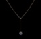 1.28 ctw Tanzanite and Diamond Necklace - 14KT Rose Gold