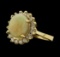 2.82 ctw Opal and Diamond Ring - 14KT Yellow Gold