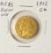 1912 $5 Indian Head Half Eagle Gold Coin