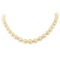 0.80 ctw Diamond and South Sea Pearl Necklace - 14KT Yellow Gold