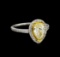 1.25 ctw Fancy Light Yellow Diamond Ring - 14KT Two-Tone Gold
