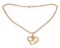 Chanel Gold Chain Link CC Heart Drop Pendant Vintage Necklace 95P