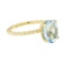 2.55 ctw Blue Topaz Ring - 14KT Yellow Gold