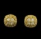 1.05 ctw Diamond Earrings - 14KT Yellow Gold