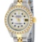 Rolex Ladies 2 Tone 14K MOP Sapphire String Diamond Datejust Wristwatch