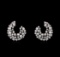3.00 ctw Diamond Earrings - 14KT White Gold