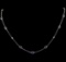 2.00 ctw Sapphire and Diamond Necklace - 18KT White Gold