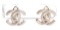 Chanel Silver CC Turn Lock Vintage Clip On Earrings