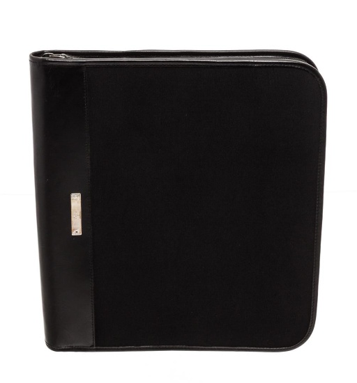 Gucci Black Nylon Leather Trim Laptop Briefcase