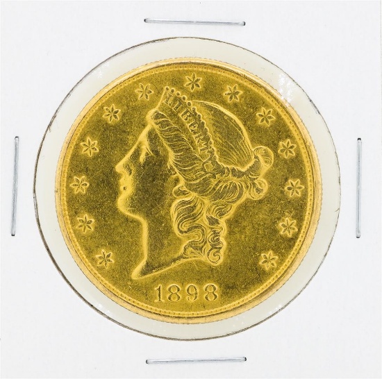 1898-S $20 Liberty Head Double Eagle Gold Coin