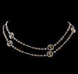 11.61 ctw Diamond Necklace - 18KT White Gold