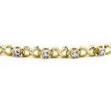 10k Yellow Gold 0.25CTW Diamond Bracelet, (I2-I3/J-K)