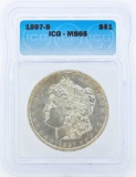 1897-S $1 Morgan Silver Dollar Coin ICG MS65