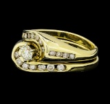 1.10 ctw Diamond Ring and Band - 14KT Yellow Gold