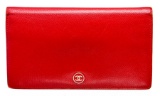Chanel Red Leather CC Long Wallet