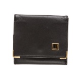 Dunhill Black Leather Small Coin Wallet Case