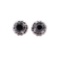 1.00 ctw Black Diamond Stud Earrings - 14KT White Gold