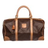 Celine Canvas Leather Macadam Duffle Bag