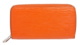 Louis Vuitton Orange Epi Leather Zippy Wallet