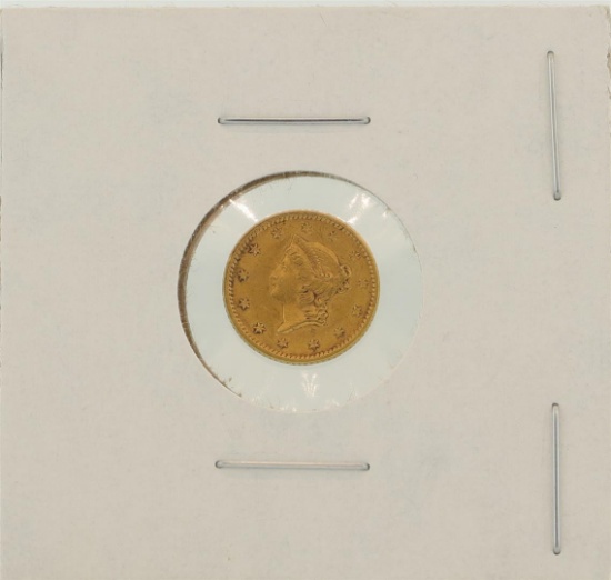 1852 $1 Liberty Head Gold Coin