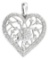 14k White Gold 0.52CTW Diamond Pendant, (I1-I2/H-I)