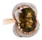 8.80 ctwGolden Tourmaline And Diamond Ring - 14KT Rose Gold