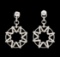 14KT White Gold 1.49 ctw Diamond Earrings