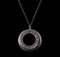 14KT White Gold 1.00 ctw Pink Sapphire Pendant With Chain