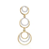 14k Two Tone Gold 0.28CTW Diamond Pendant, (I2/H-I)