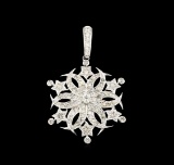 1.69 ctw Diamond Pendant - 18KT White Gold