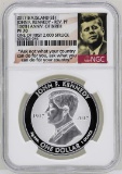 2017 British Virgin Islands $1 John F. Kennedy Reverse Proof Coin NGC PF70