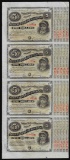 Uncut Sheet of (4) State of Louisiana Baby Bond Obsolete Notes