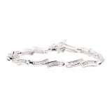 1.35 ctw Diamond Bracelet - 14KT White Gold