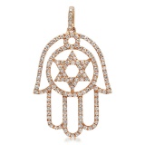 18k Rose Gold 0.60CTW Diamond Pendant, (I1-I2/G-H)