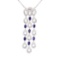 3.85 ctw Sapphire And Diamond Pendant And Chain - 14-18KT White Gold