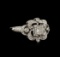 14KT White Gold 0.79 ctw Diamond Ring