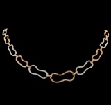 5.64 ctw Diamond Necklace - 18KT Rose and White Gold