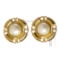 Chanel Gold Faux Pearl Clip On Earrings