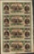 Uncut Sheet of 1800's $5 Citizens Bank of Louisiana Obsolete Notes