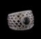 2.36 ctw Black Diamond Ring - 14KT White Gold