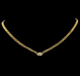 1.00 ctw Diamond Necklace - 14KT Yellow Gold