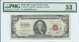 1966 $ 100 Legal Tender Note PMG About Uncirculated 53